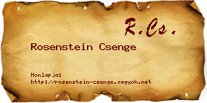 Rosenstein Csenge névjegykártya