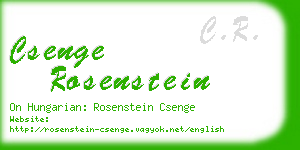 csenge rosenstein business card